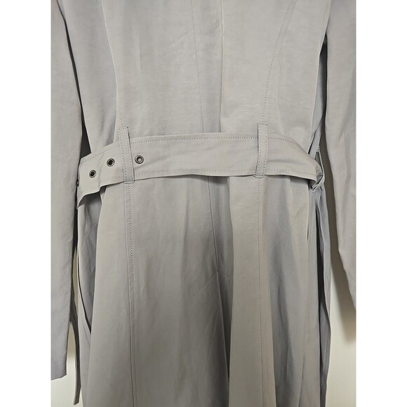 Guess Dark Gray Women's Polyester Wool Blend Coat Sz Medium RN 54163 W/belt - Picture 10 of 10